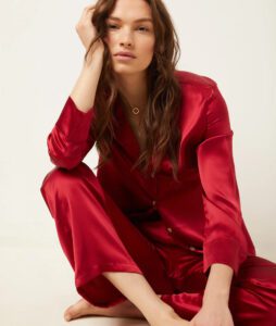 Chemise et pantalon de pyjama en soie Pearly Etam