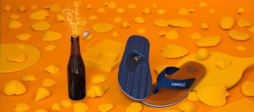 Tongs Soreez avec décapsuleur intégré