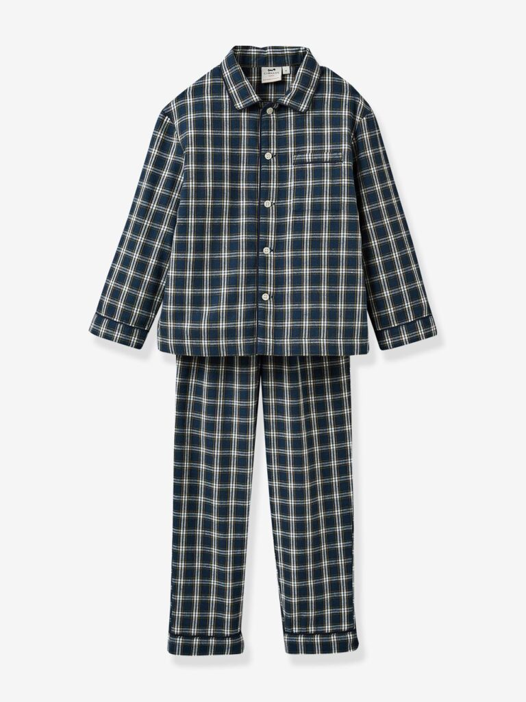 Pyjama classique Garçon Vichy CYRILLUS - carreaux bleu