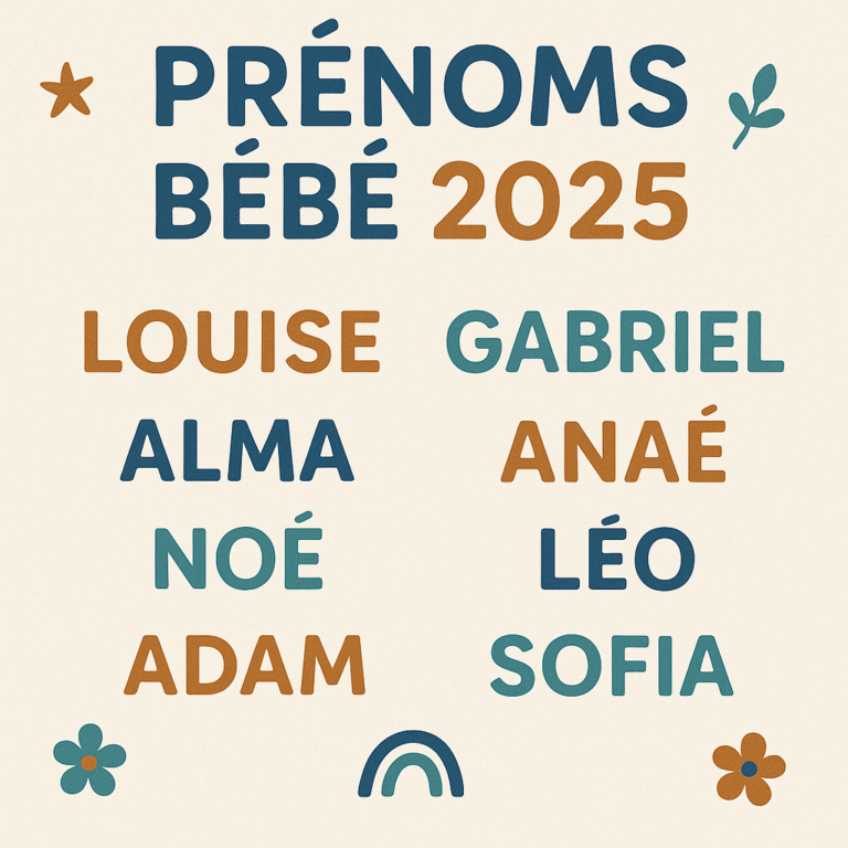Quels sont les prénoms les plus tendance pour bébé en 2025 ?